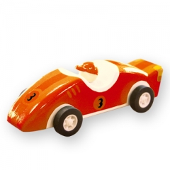 Trenulete, masini - Masinuta din lemn F1 - Rosie
